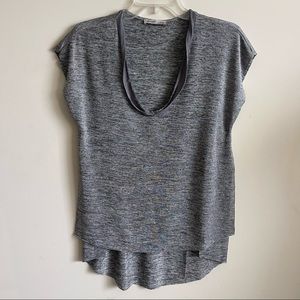 Zara W/B Collection Gray Knit Tunic Top Sz Small